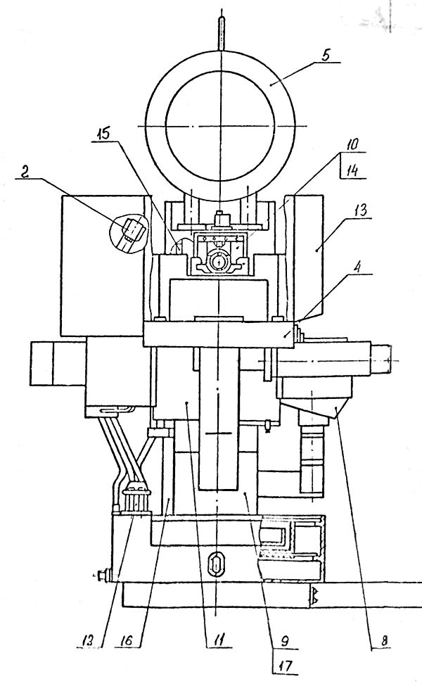 Розташування основних вузлів горизонтально-фрезерного многооперационного верстата ВМ501ПМФ4